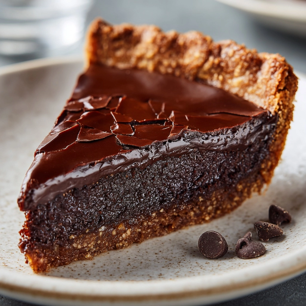 Fudgy Chocolate Brownie Pie Recipe - Recipe Image