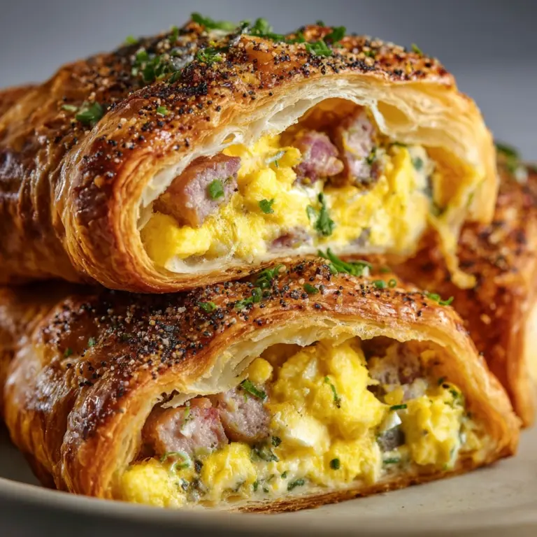 Sausage, Egg and Cheese Breakfast Roll-Ups Recipe