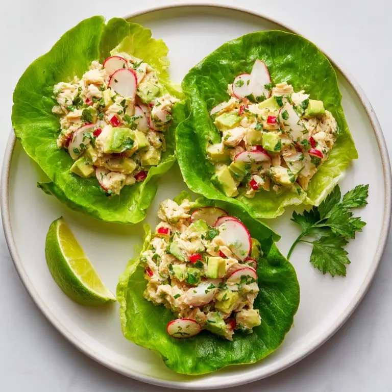 Avocado Tuna Salad Lettuce Wraps Recipe