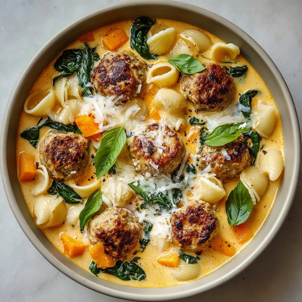Creamy Italian Meatball Soup Recipe - Recipe Image