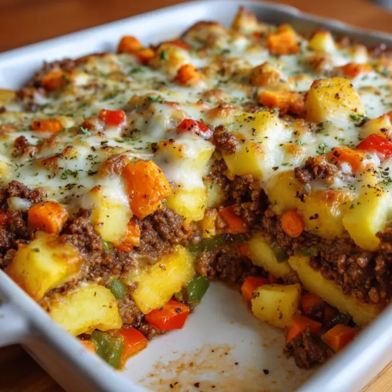 Crockpot Cheesesteak Potato Casserole Recipe