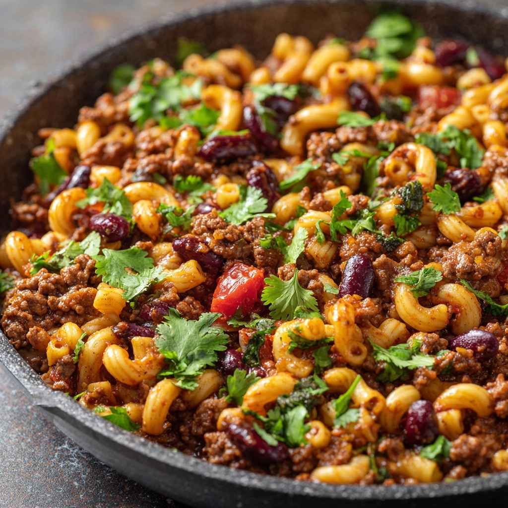 One Pot Chili Mac and Cheese Recipe - Recipe Image
