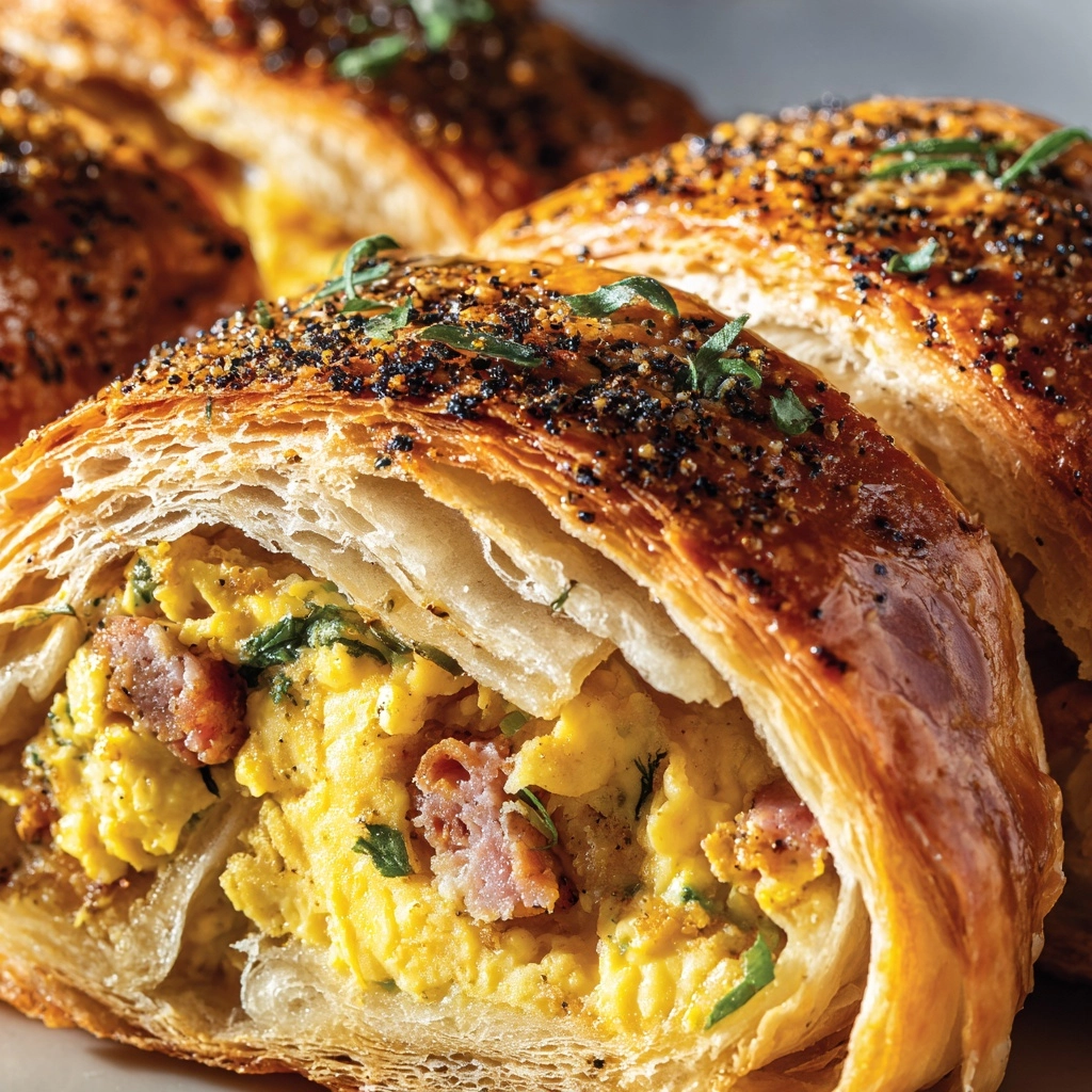 Sausage, Egg and Cheese Breakfast Roll-Ups Recipe - Recipe Image