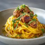 Sticky Honey Garlic Sausage Pasta Skillet Recipe