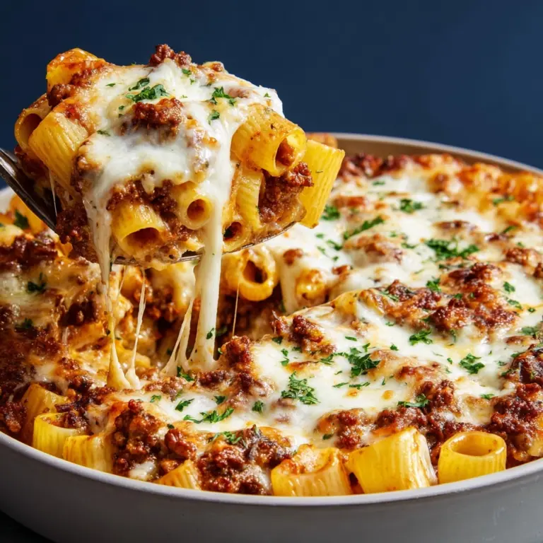 Cheesy Beef Pasta Bake Recipe