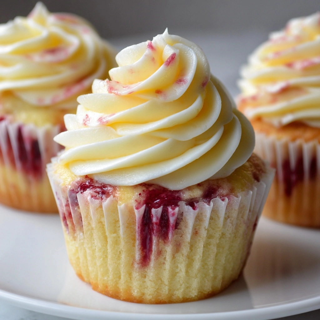 A Bright Delight: Lemon Raspberry Cupcakes Recipe - Recipe Image