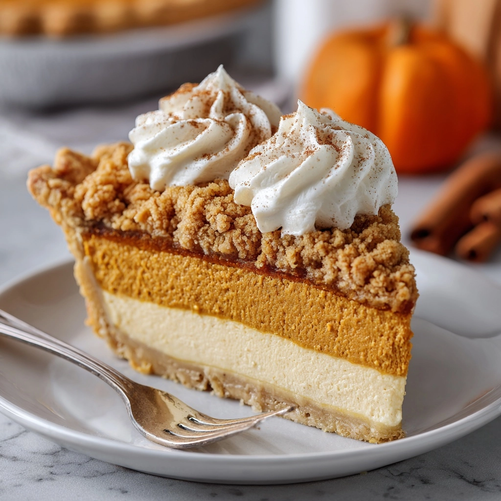 Apple Butter Pumpkin Pie with Streusel Topping Recipe - Recipe Image