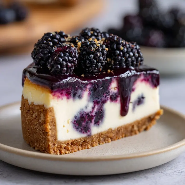 No Bake Blackberry Cheesecake Recipe