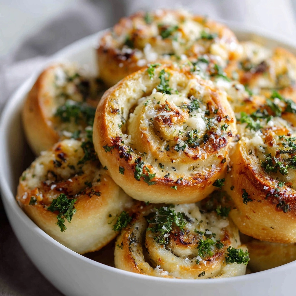 Garlic Parmesan New York Pizza Rolls Recipe - Recipe Image