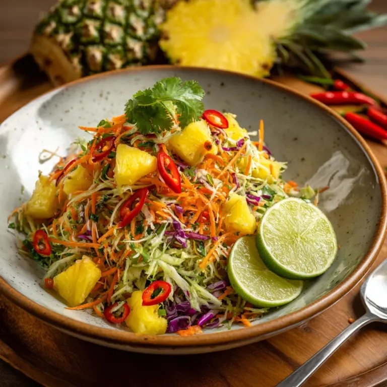 Spicy Pineapple Slaw Recipe