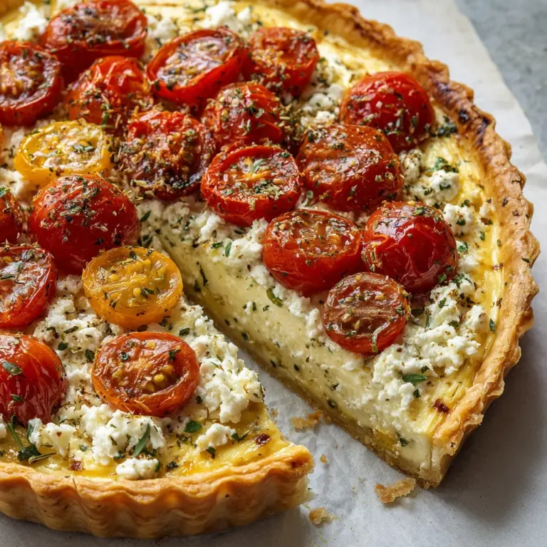 Goat Cheese & Cherry Tomato Tart Recipe