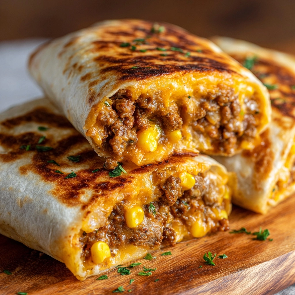Beef and Cheese Chimichangas Recipe - Recipe Image
