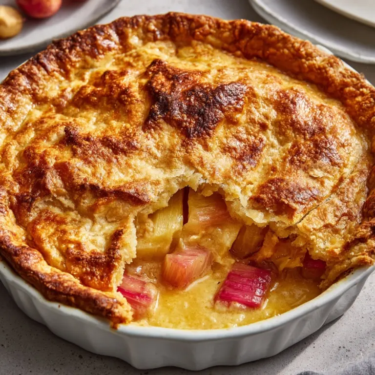 Rhubarb Custard Pie Recipe