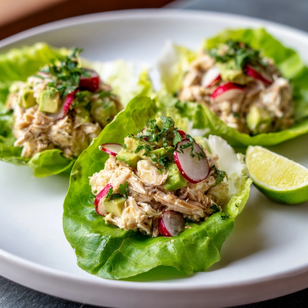 Avocado Tuna Salad Lettuce Wraps Recipe - Recipe Image