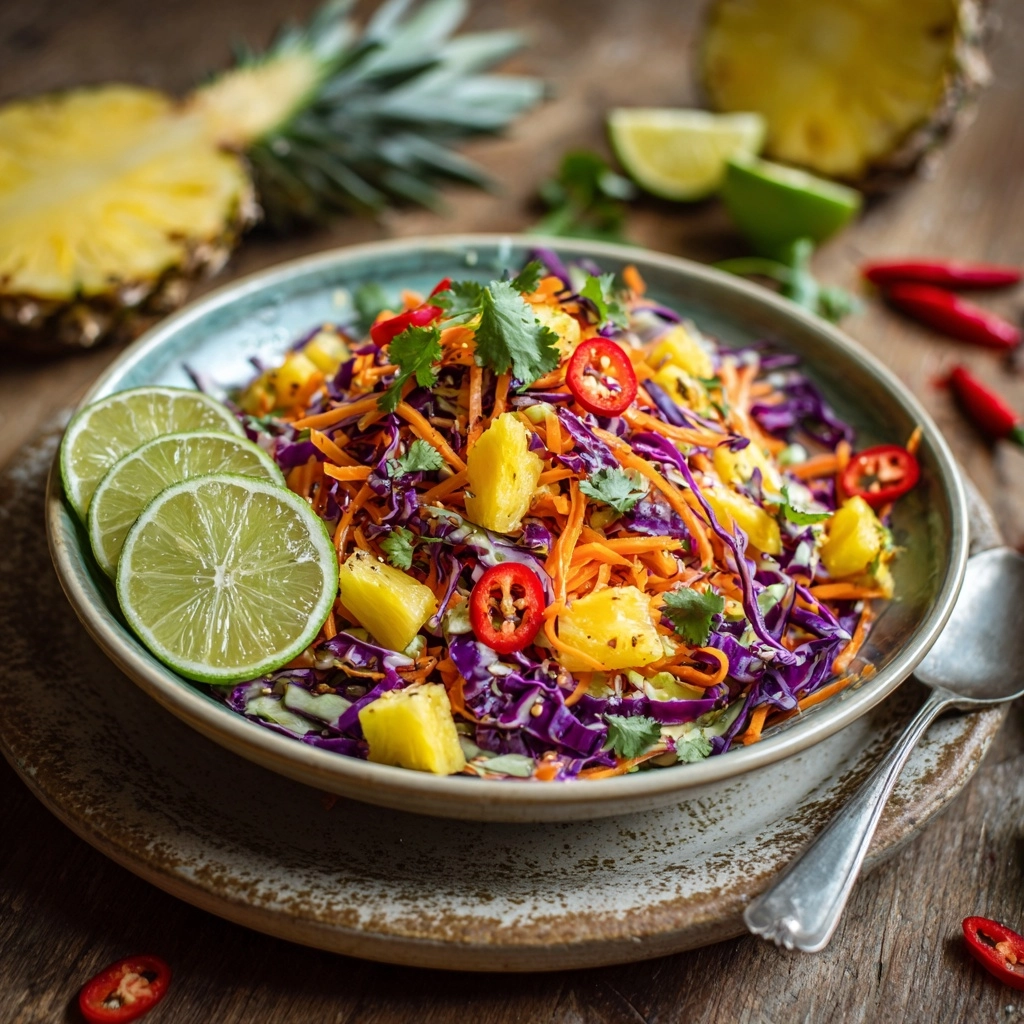 Spicy Pineapple Slaw Recipe - Recipe Image