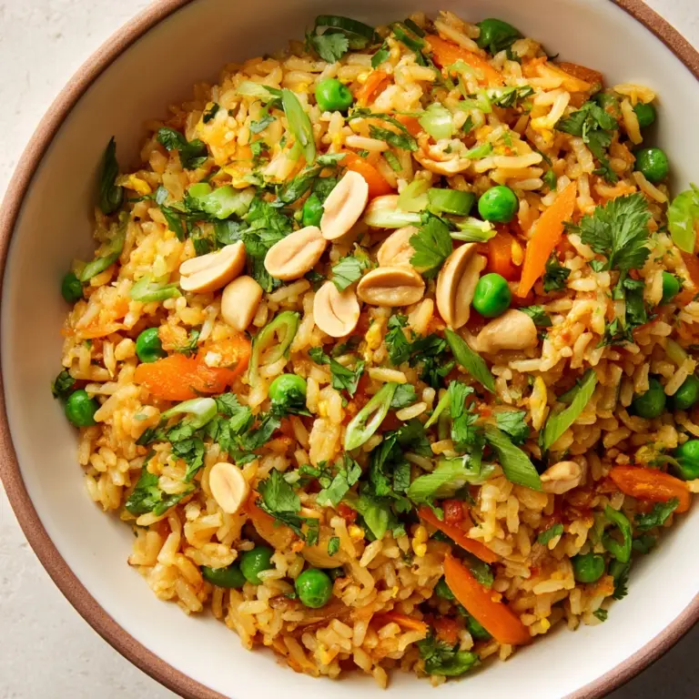 Satay Crispy Rice Salad Recipe