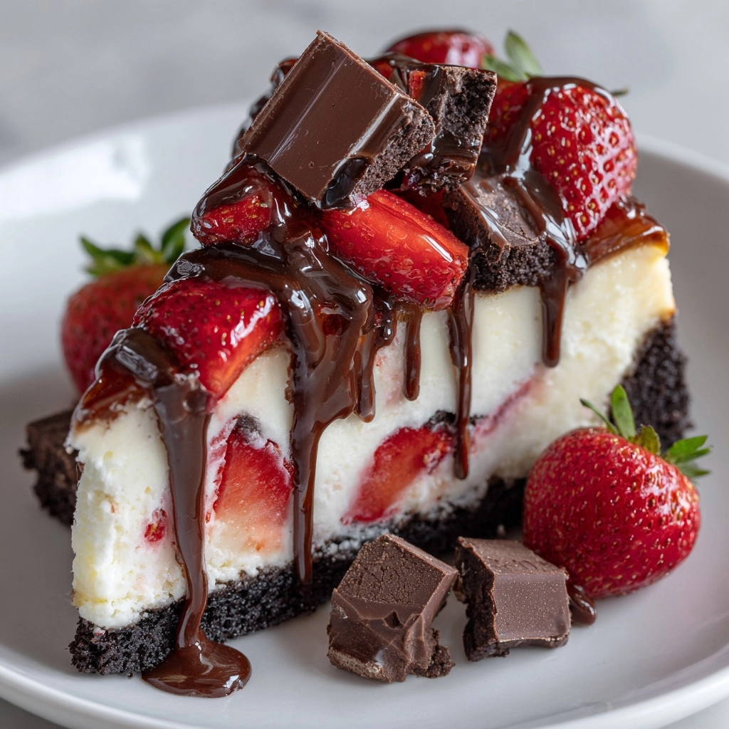 Chocolate Strawberry Cheesecake Recipe - Recipe Image