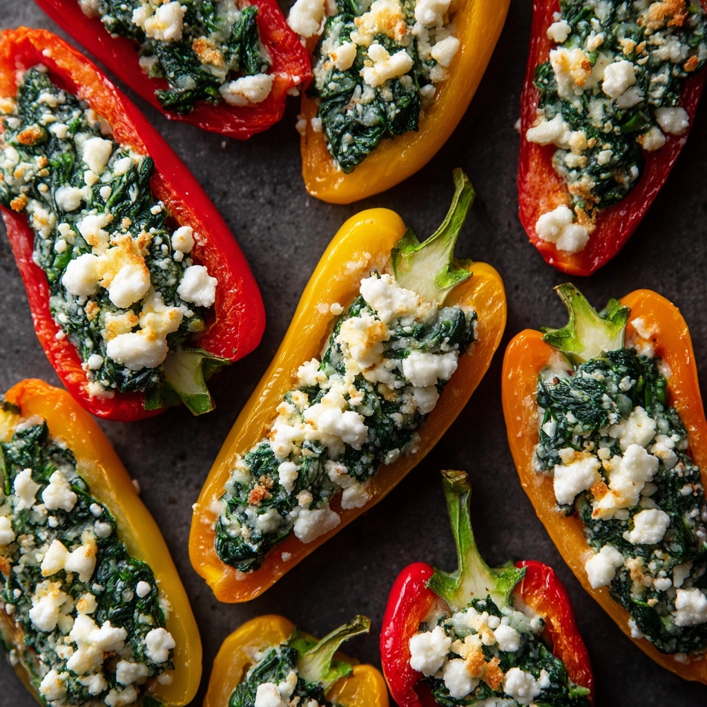 Spinach and Feta Stuffed Mini Peppers Recipe - Recipe Image