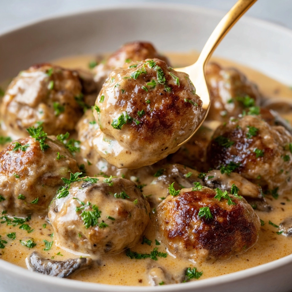 Crockpot Meatball Stroganoff Recipe - Recipe Image