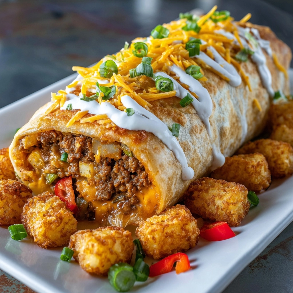 Cheesy Potato Burritos Comfort Meal Recipe - Recipe Image