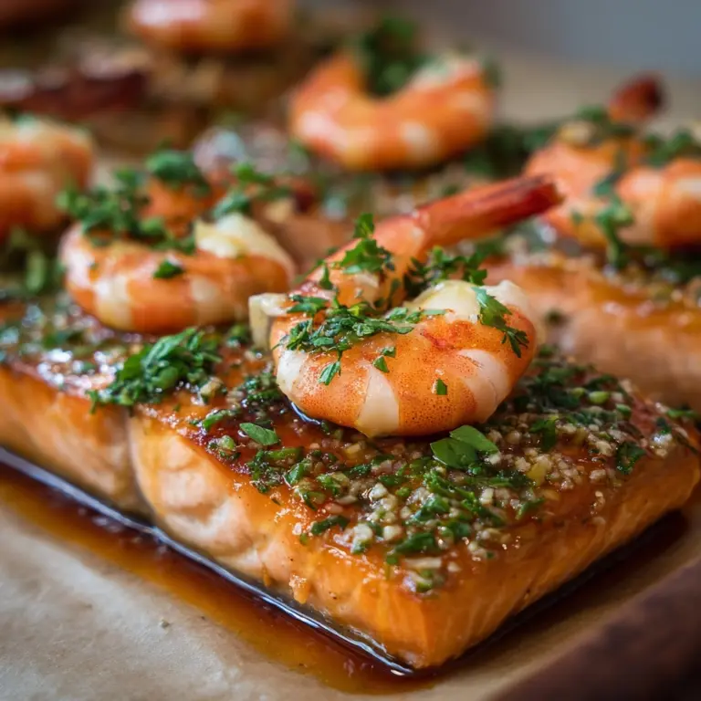 Crab and Shrimp Stuffed Salmon Recipe