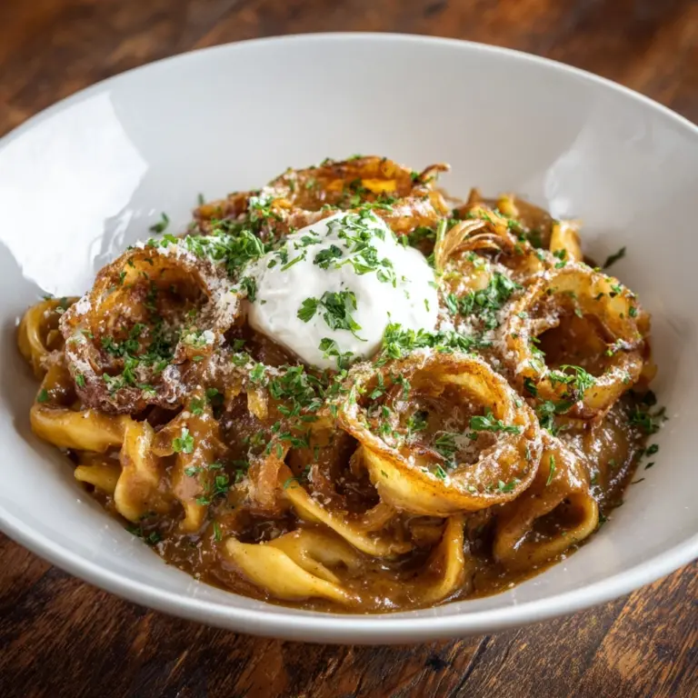 One Pot French Onion Pasta Recipe