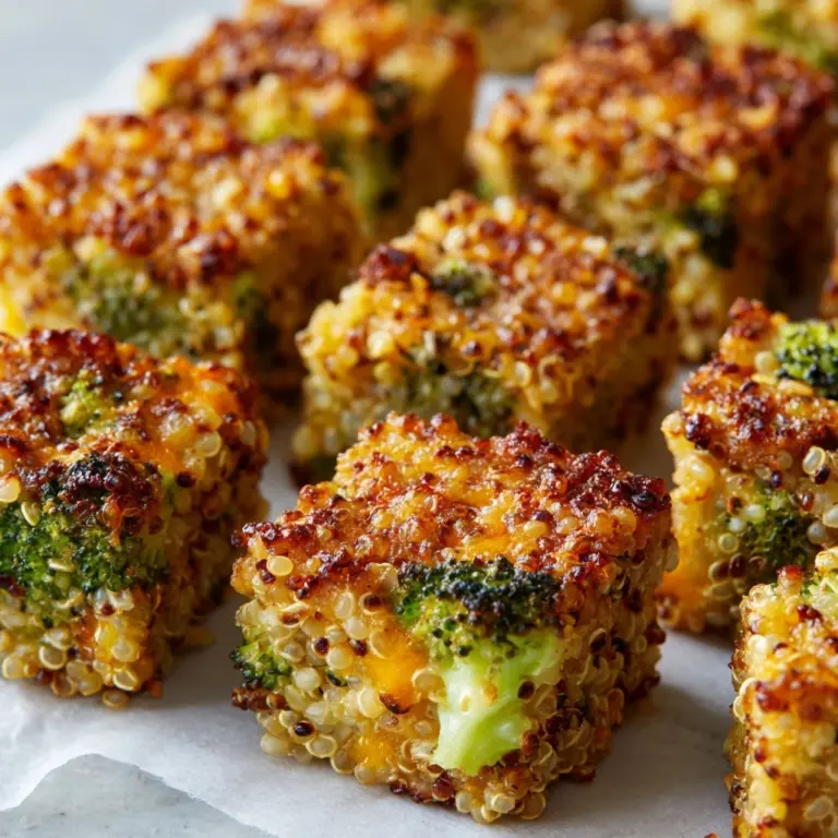 Broccoli Cheddar Quinoa Bites Recipe