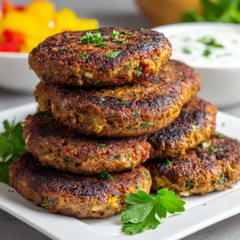 Mediterranean Chicken Patties Recipe
