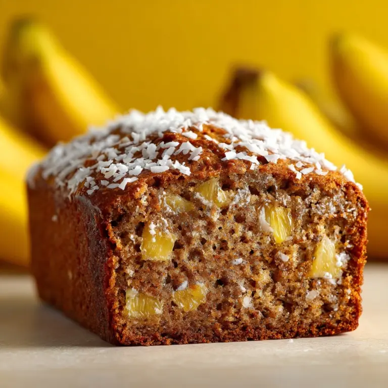 Hawaiian Banana Bread with Pineapple & Coconut: Tropical Bliss Recipe