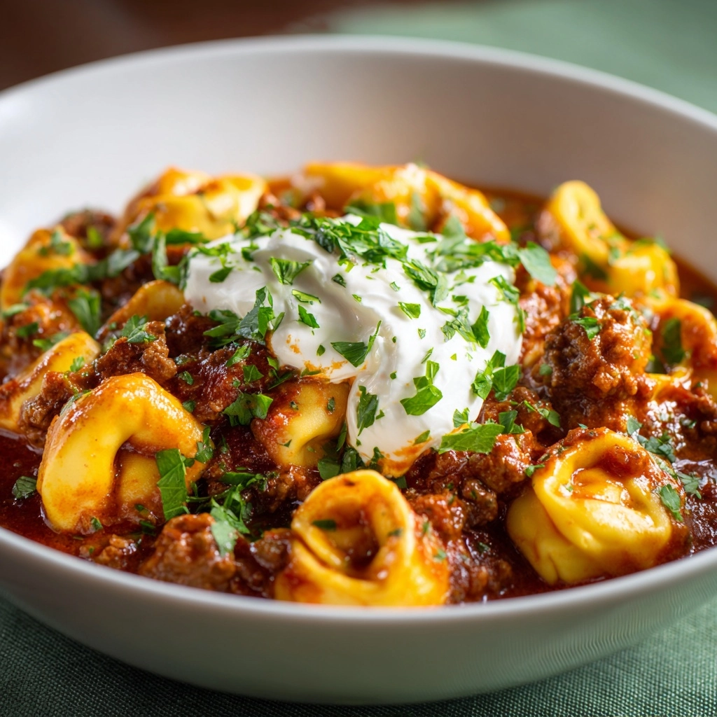 Cheesy Beef Enchiladas Tortellini: A Delicious Twist on Classic Comfort Food Recipe - Recipe Image