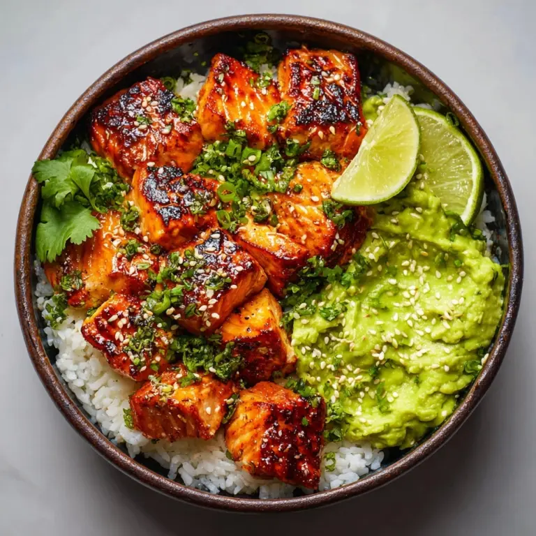 Spicy Chipotle Honey Salmon Bowls Recipe