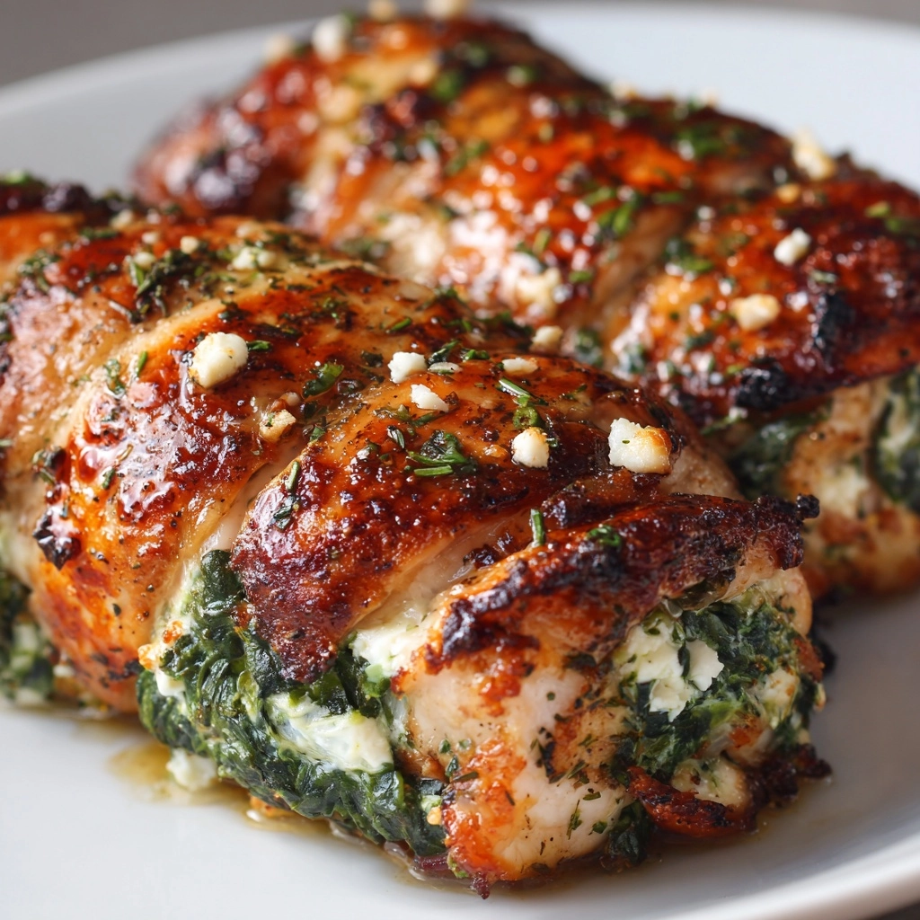 Spinach and Feta Chicken Rolls: A Flavorful Delight Recipe - Recipe Image