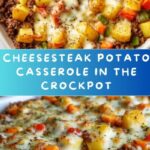 Crockpot Cheesesteak Potato Casserole Recipe