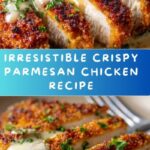 Crispy Parmesan Chicken with a Rich Garlic Sauce Recipe