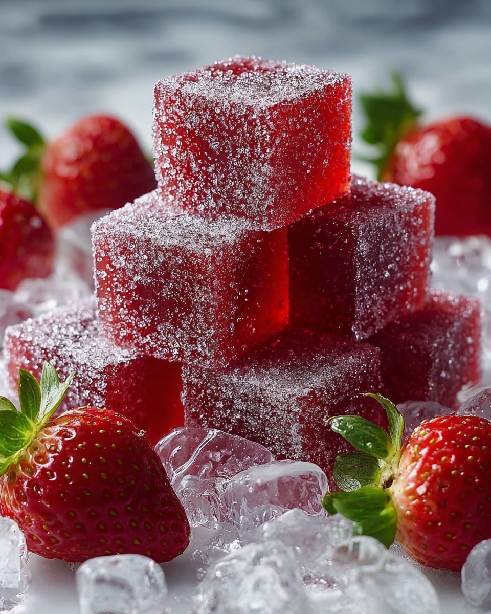 Tangy Homemade Sour Strawberry Gummies Recipe - Recipe Image