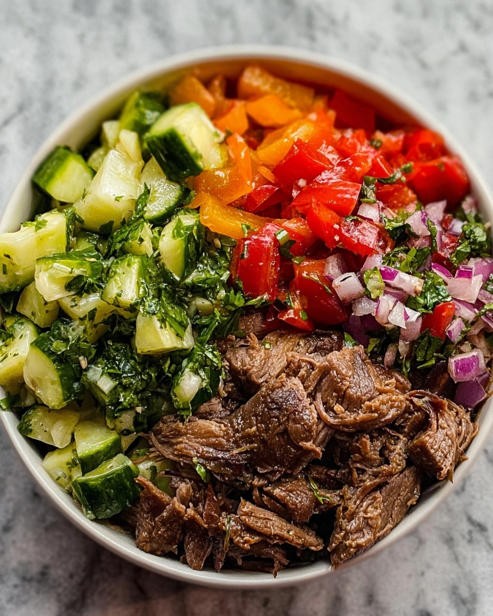 Beef Bowl with Veggies and Pico de Gallo Recipe - Recipe Image