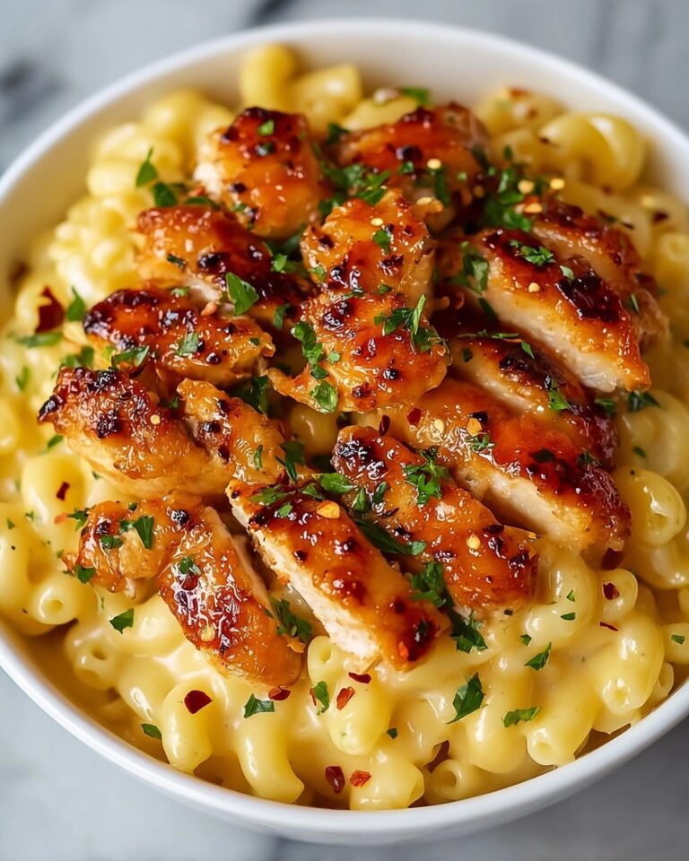 Spicy Honey Pepper Chicken with Creamy Mac and Cheese Recipe