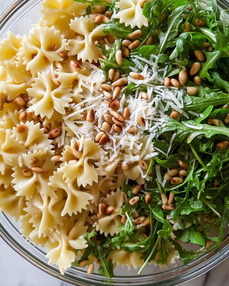 Lemon Basil Parmesan Pasta Salad with White Balsamic Vinaigrette Recipe