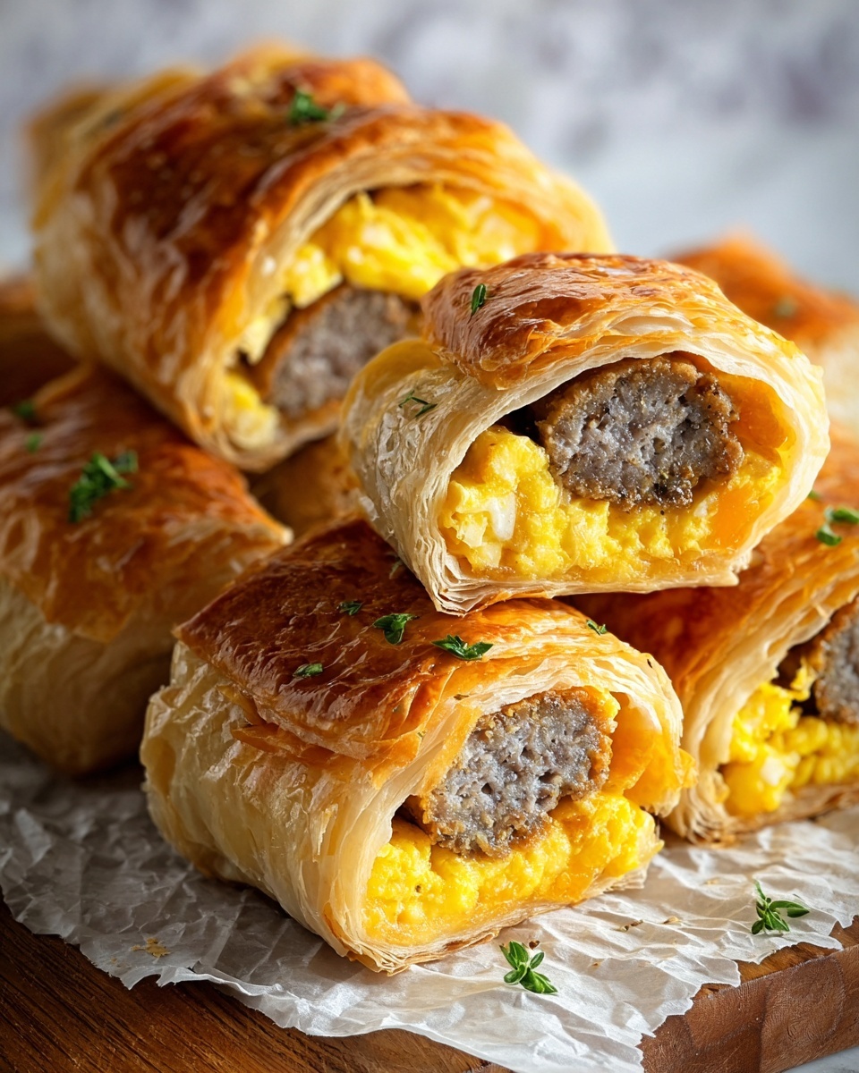 Sausage Egg & Cheese Roll-Ups Recipe - Recipe Image