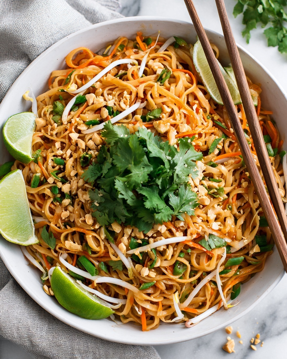 Vegetable Pad Thai with Rice Noodles Recipe - Recipe Image