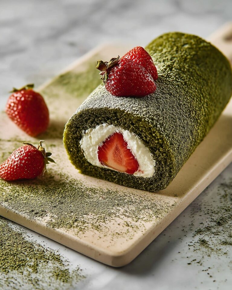 Matcha & Strawberry Roulade Recipe