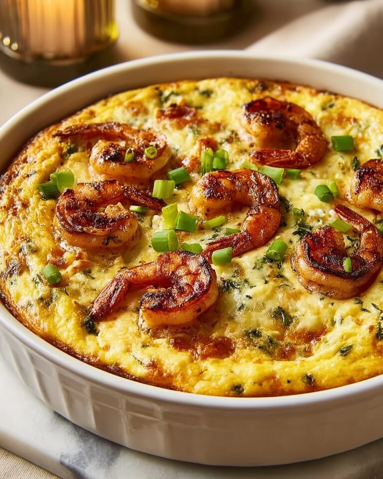 Easy Creamy Shrimp and Grits Casserole with Cheddar Crust Recipe