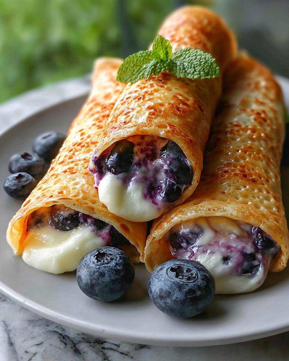 Blueberry Cream Cheese Egg Rolls: A Sweet and Crispy Dessert Twist Recipe - Recipe Image