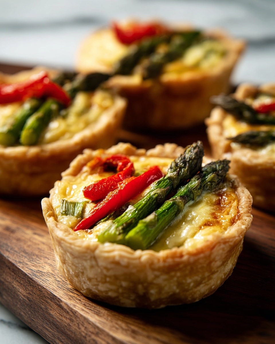 Roasted Red Pepper Asparagus Mini Tarts Recipe - Recipe Image