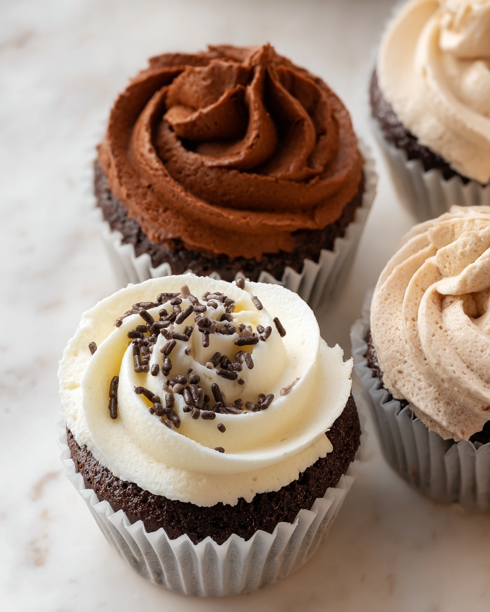 Buttercream Icing for Cupcakes (Vanilla and Chocolate) Recipe - Recipe Image