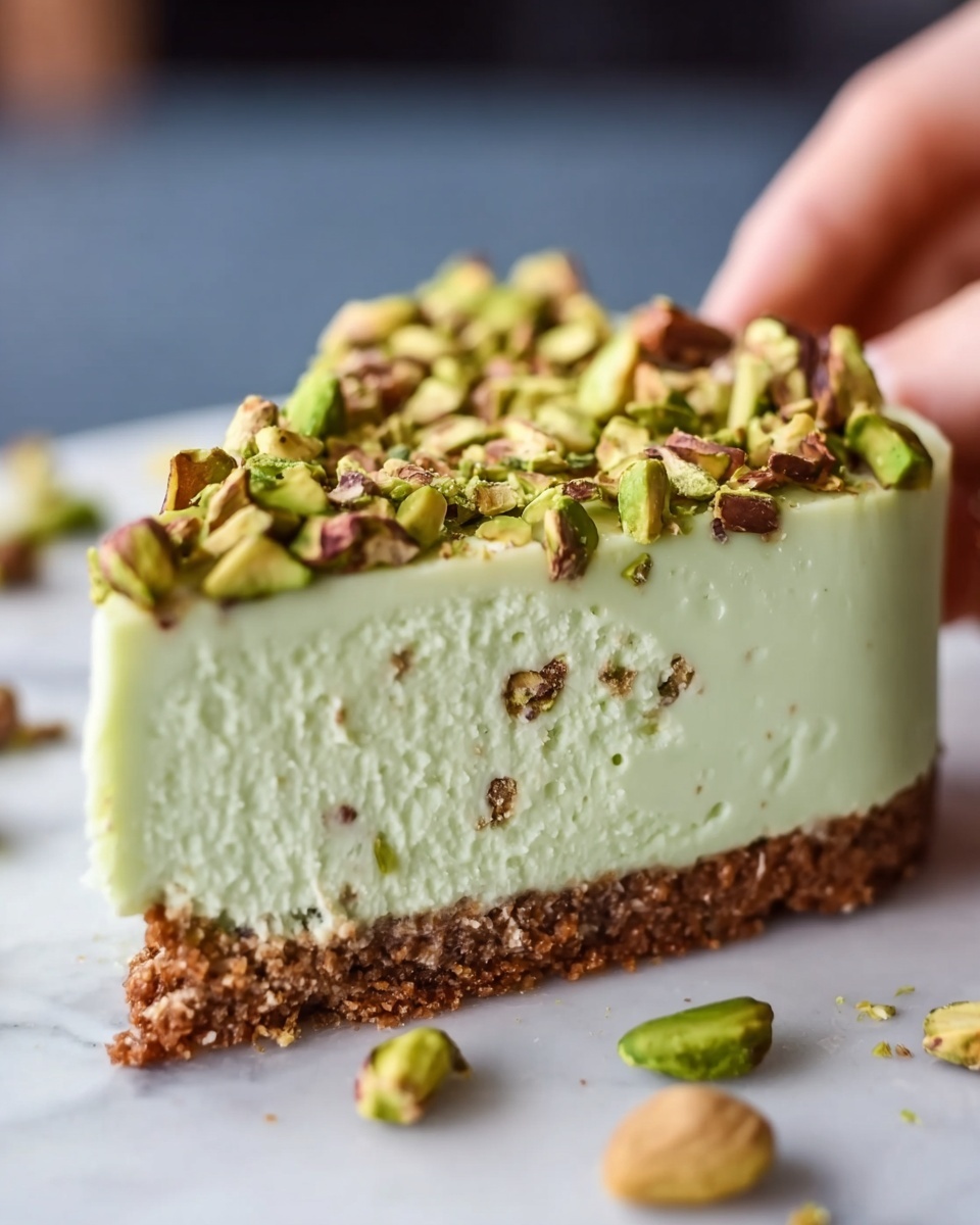 Decadent Pistachio Cream Cheesecake Recipe - Recipe Image