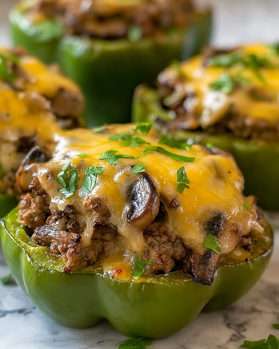 Philly Cheesesteak Stuffed Peppers Recipe - Recipe Image