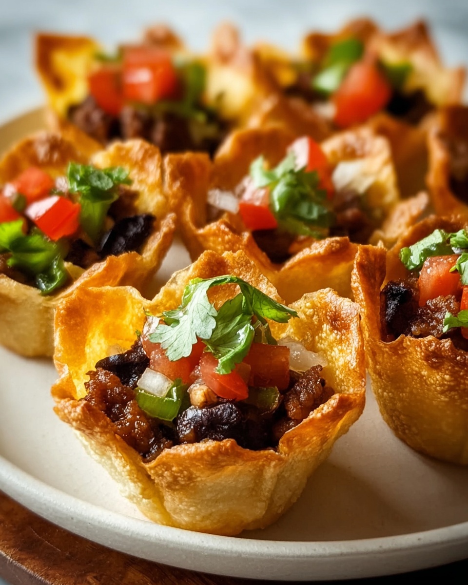 Wonton Taco Cups Recipe - Recipe Image