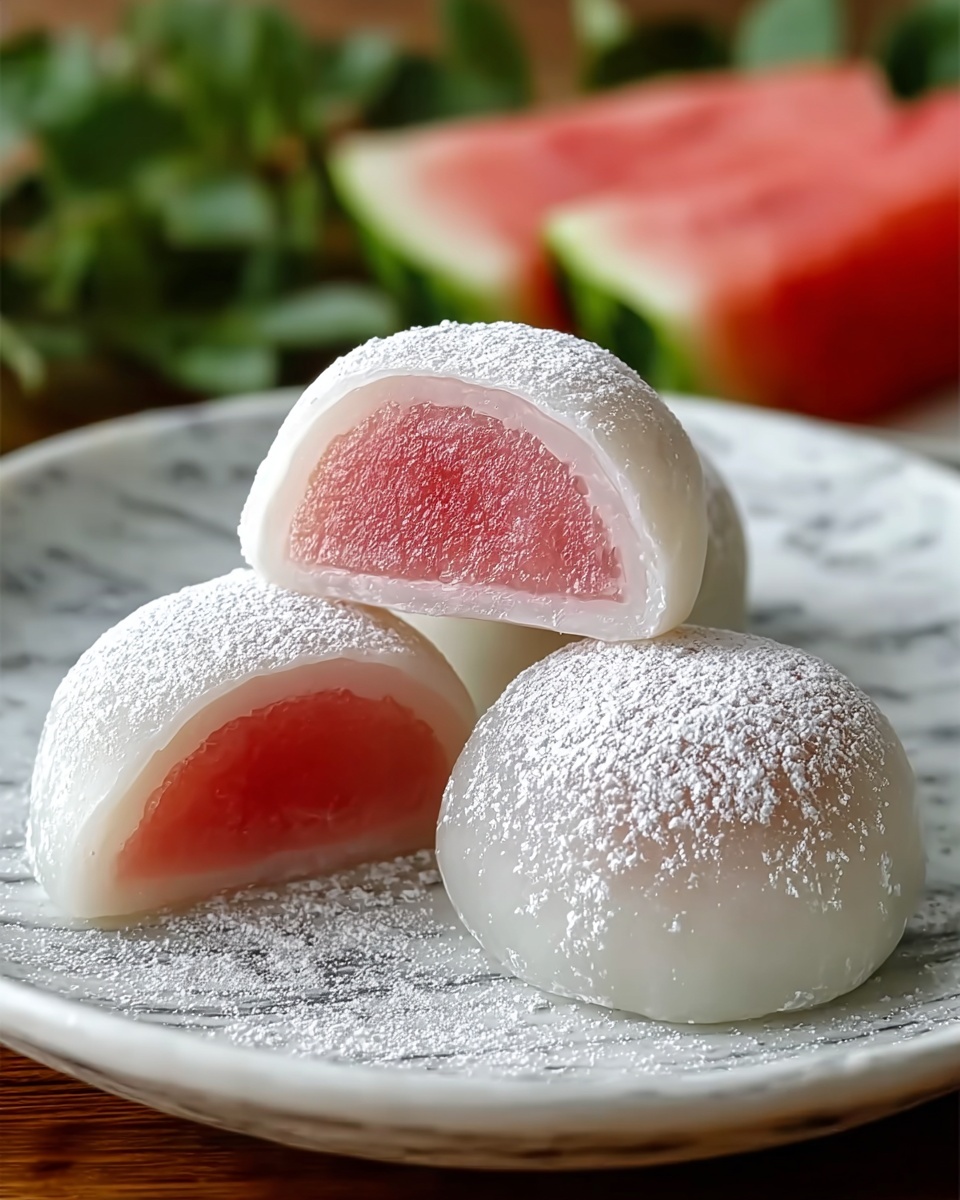 Watermelon Mochi Recipe - Recipe Image