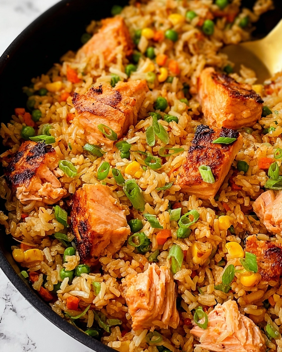Salmon Fried Rice Recipe - Recipe Image